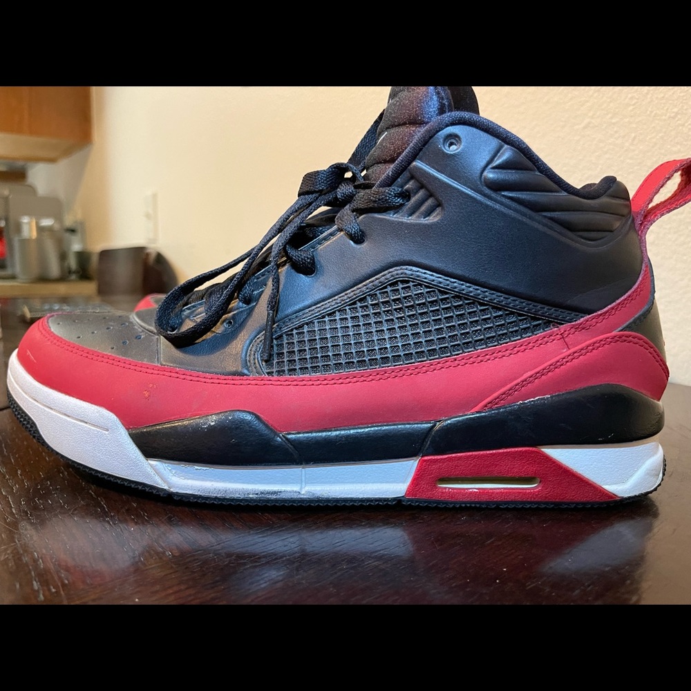 Nike Men's Air Jordan Flight 9.0 Black/Gym Red-White 654262-002 Size 11.5